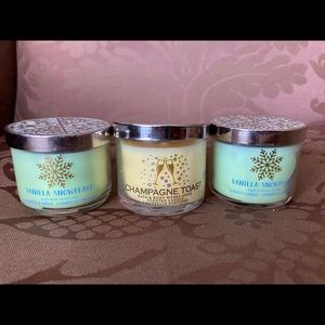 Bath and Bodyworks mini candles.